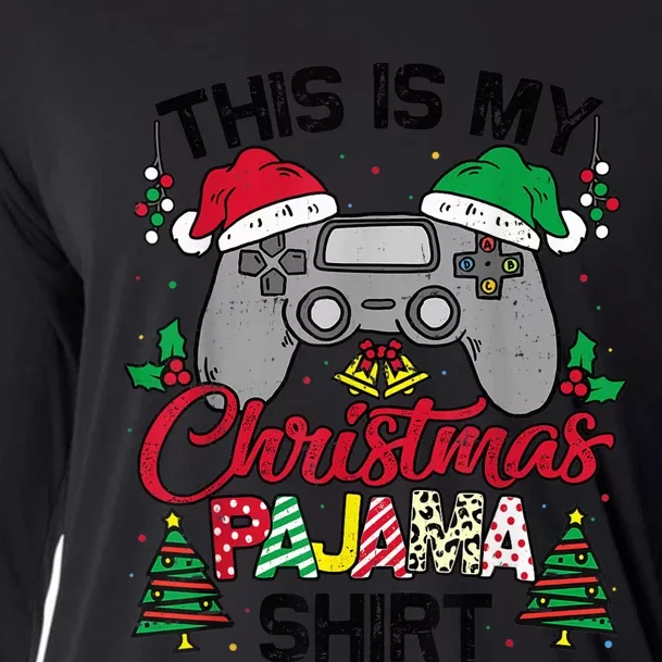 This Is My Christmas Pajama Gamer Shirt Christmas Gaming Cooling Performance Long Sleeve Crew