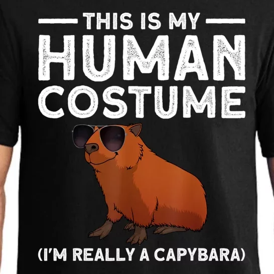 This Is My Human Costume I Am Really A Capybara Pajama Set