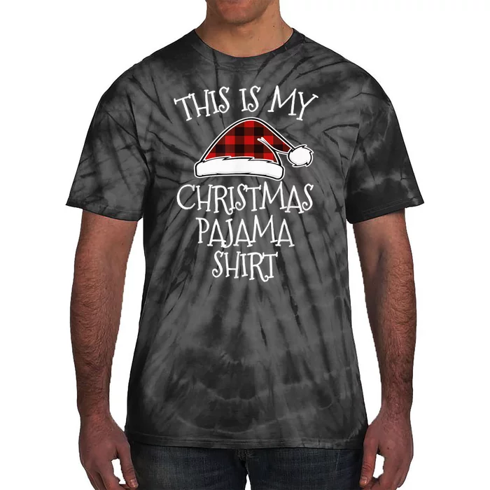 This Is My Christmas Pajama Shirt Xmas Buffalo Red Plaid Tie-Dye T-Shirt