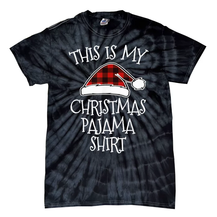 This Is My Christmas Pajama Shirt Xmas Buffalo Red Plaid Tie-Dye T-Shirt