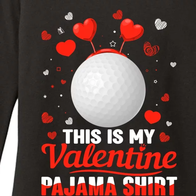 This Is My Valentine Pajama Gift Headband Golf Players Gift Womens CVC Long Sleeve Shirt