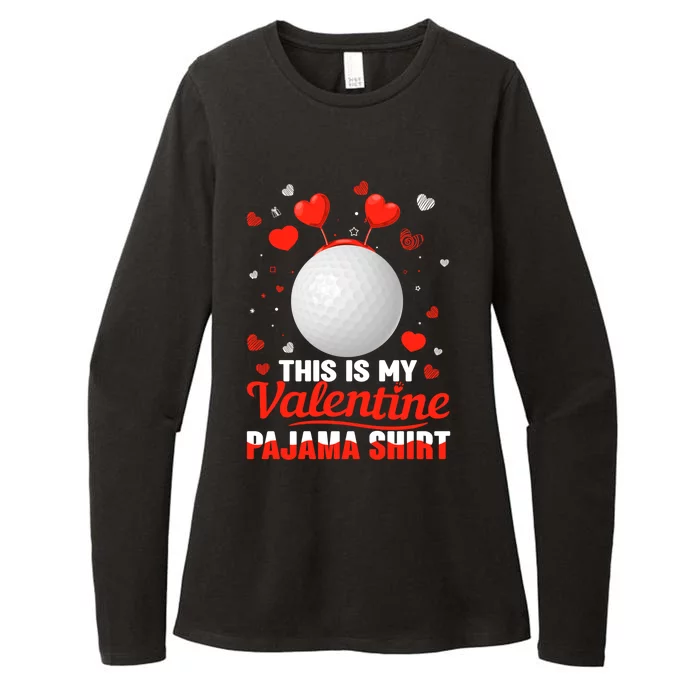 This Is My Valentine Pajama Gift Headband Golf Players Gift Womens CVC Long Sleeve Shirt