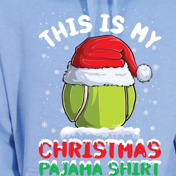 This Is My Christmas Pajama Gift Tennis Ball Santa Hat Xmas Cool Gift Unisex Surf Hoodie