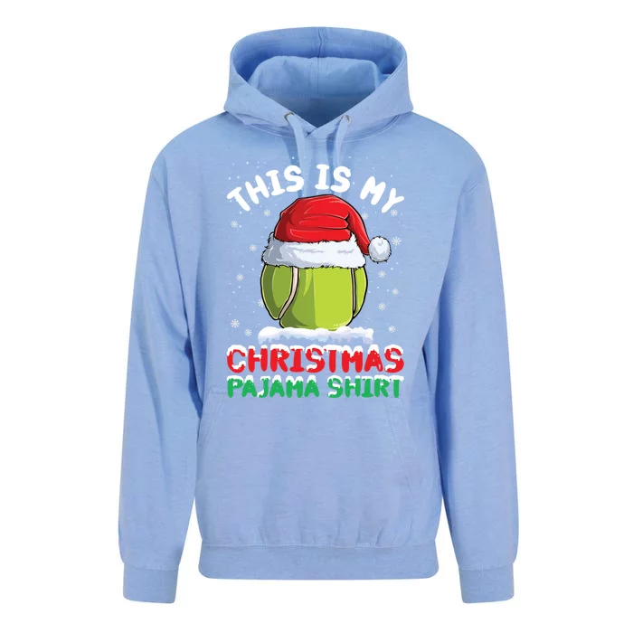 This Is My Christmas Pajama Gift Tennis Ball Santa Hat Xmas Cool Gift Unisex Surf Hoodie