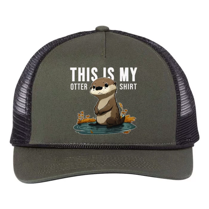 This Is My Otter Otterly Funny Animal Humor Retro Rope Trucker Hat Cap