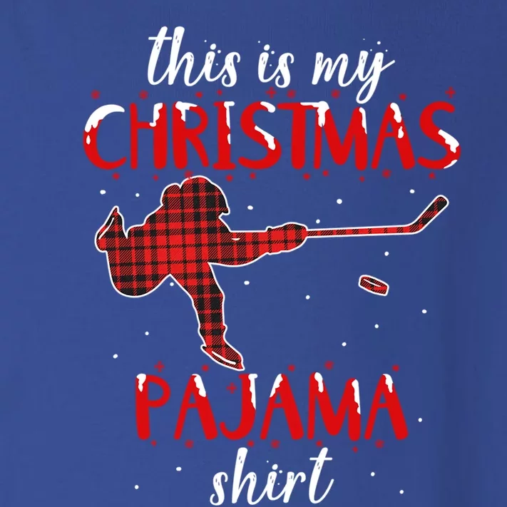 This Is My Christmas Pajama Funny Ice Hockey Cute Gift Toddler Long Sleeve Shirt