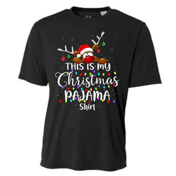 This Is My Christmas Pajama Xmas Lights Cooling Performance Crew T-Shirt