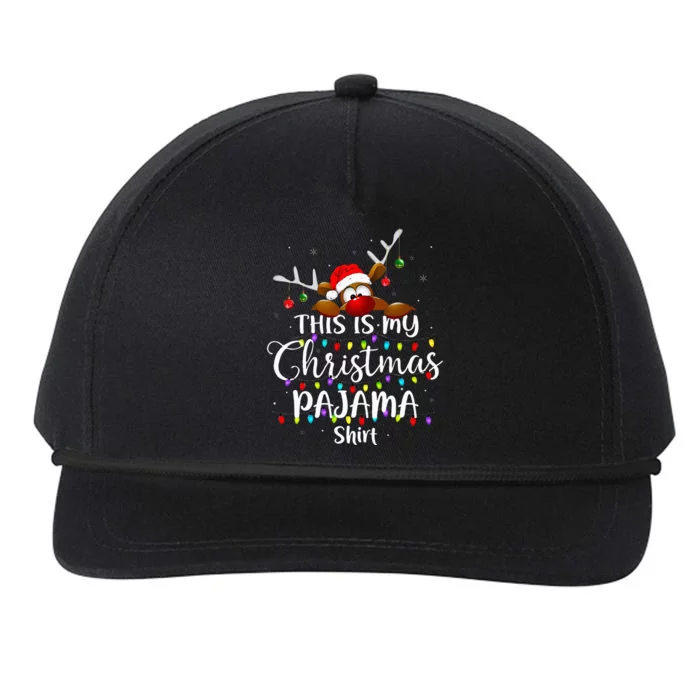 This Is My Christmas Pajama Xmas Lights Snapback Five-Panel Rope Hat