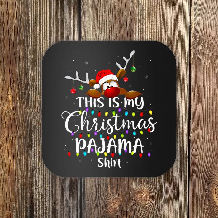 This Is My Christmas Pajama Xmas Lights Coaster