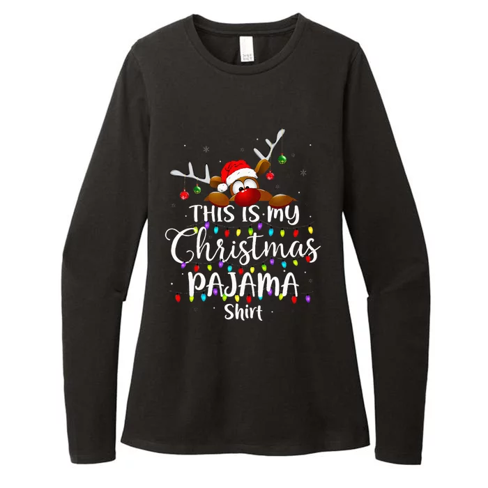 This Is My Christmas Pajama Xmas Lights Womens CVC Long Sleeve Shirt