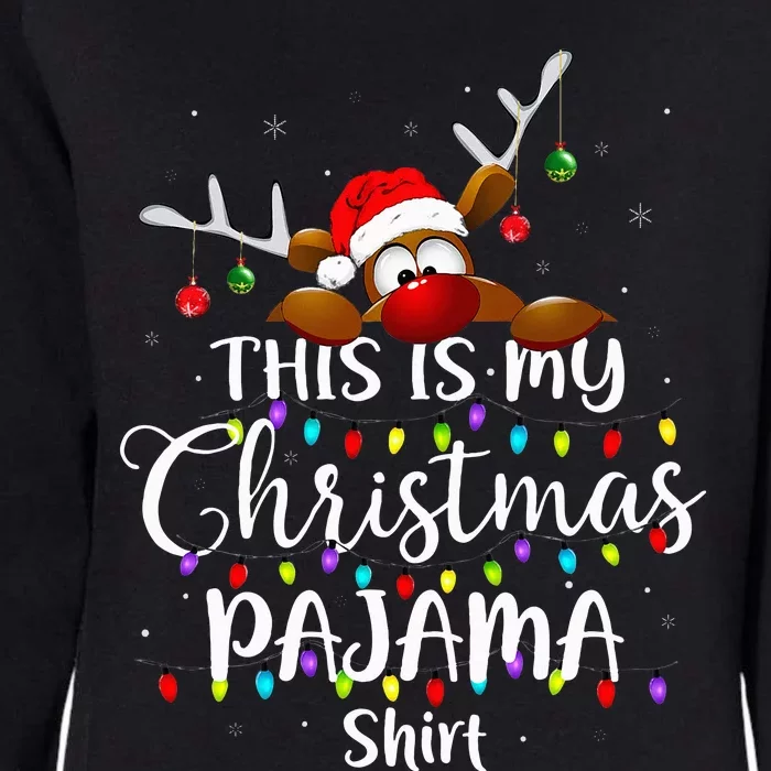 This Is My Christmas Pajama Xmas Lights Womens California Wash Sweatshirt