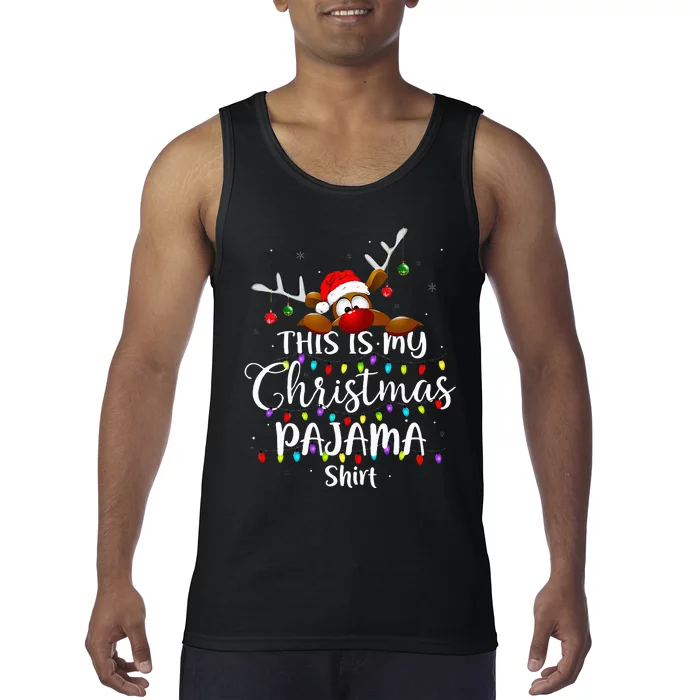 This Is My Christmas Pajama Xmas Lights Tank Top