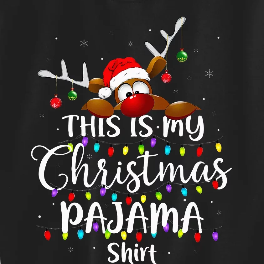 This Is My Christmas Pajama Xmas Lights Kids Sweatshirt