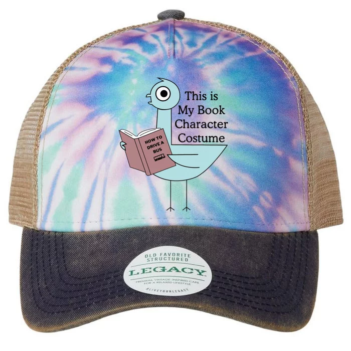 This Is My Book Character Costume Pigeon Reading Legacy Tie Dye Trucker Hat