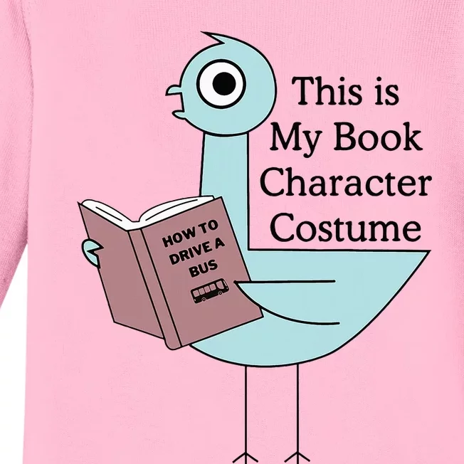 This Is My Book Character Costume Pigeon Reading Baby Long Sleeve Bodysuit