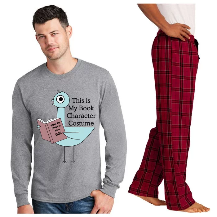 This Is My Book Character Costume Pigeon Reading Long Sleeve Pajama Set