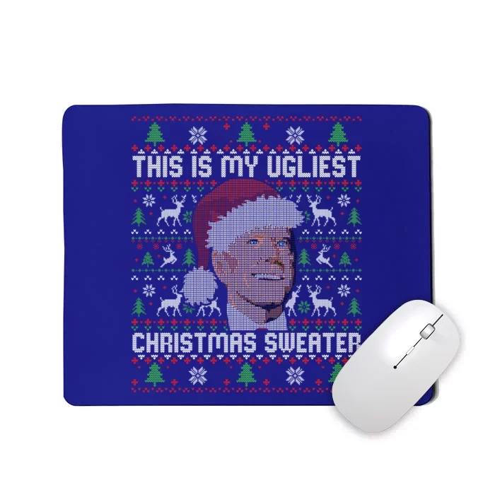 This Is My Ugliest Christmas Sweater Funny Joe Biden Xmas Gift Mousepad