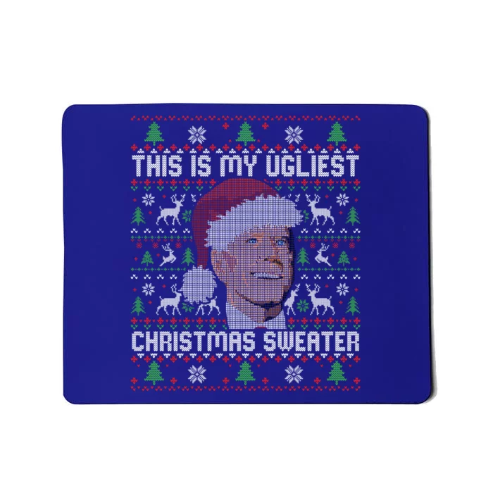 This Is My Ugliest Christmas Sweater Funny Joe Biden Xmas Gift Mousepad