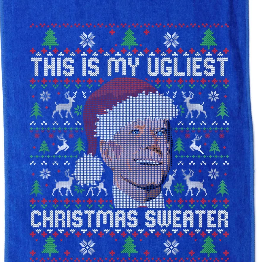 This Is My Ugliest Christmas Sweater Funny Joe Biden Xmas Gift Platinum Collection Golf Towel