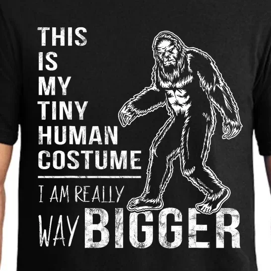 This Is My Human Costume I Am Really Bigfoot Halloween Pajama Set