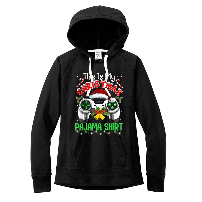 This Is My Christmas Pajama Gamer Video Game Boy Kid Women's Fleece Hoodie