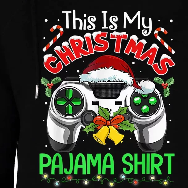 This Is My Christmas Pajama Gamer Video Game Boy Kid Womens Funnel Neck Pullover Hood