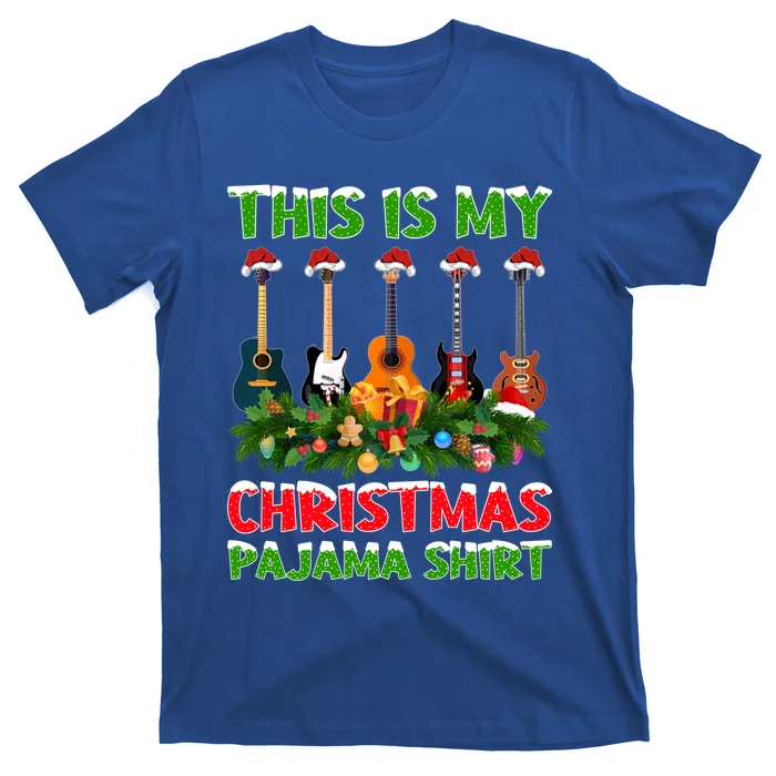 This Is My Christmas Pajama Gift Bass Guitar Christmas Gift T-Shirt