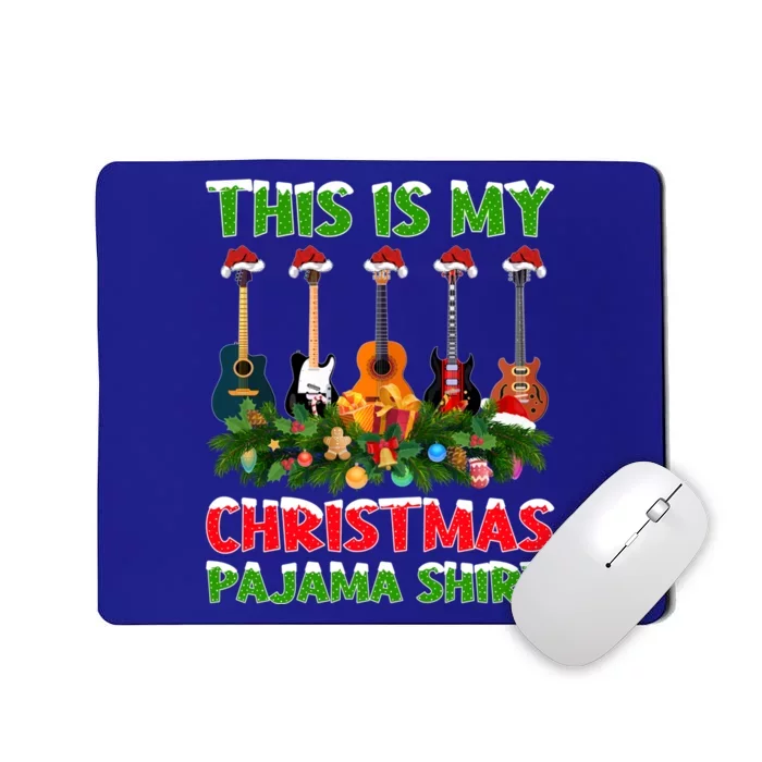 This Is My Christmas Pajama Gift Bass Guitar Christmas Gift Mousepad