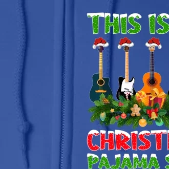 This Is My Christmas Pajama Gift Bass Guitar Christmas Gift Full Zip Hoodie