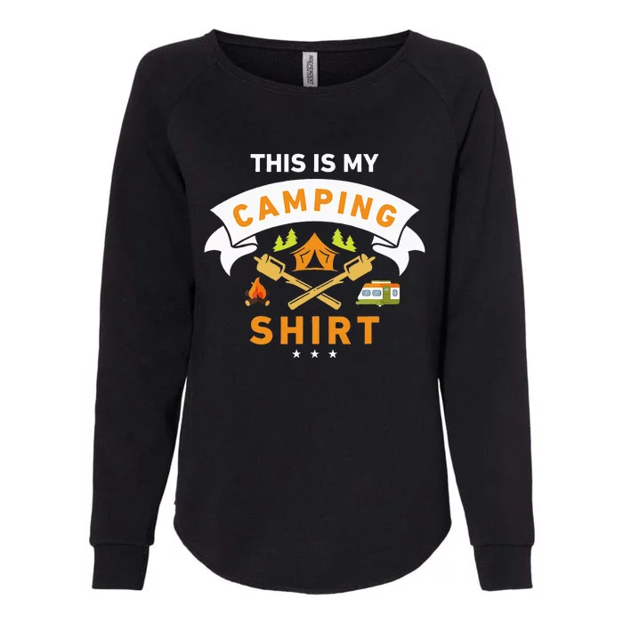 This Is My Camping Funny Camper Womens California Wash Sweatshirt