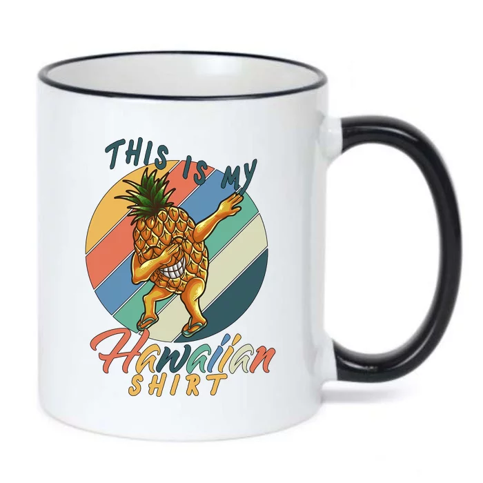 This Is My Hawaiian Shirt Retro Dabbing Pineapple Black Color Changing Mug