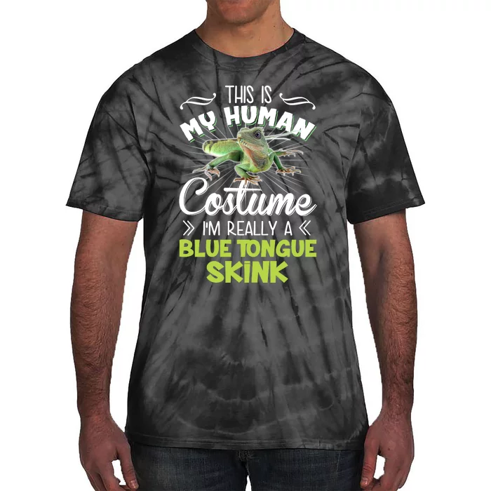 This Is My Human Costume IM Really A Blue Tongue Skink Tie-Dye T-Shirt