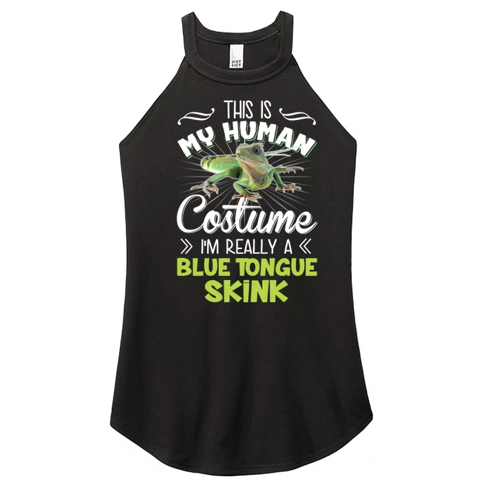 This Is My Human Costume IM Really A Blue Tongue Skink Women’s Perfect Tri Rocker Tank