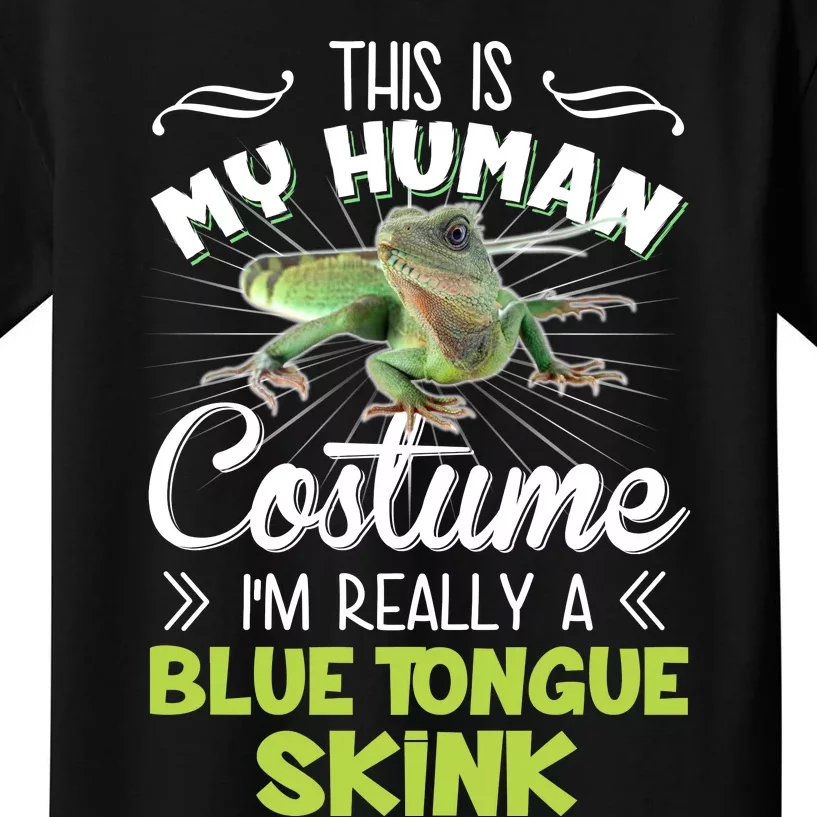 This Is My Human Costume IM Really A Blue Tongue Skink Kids T-Shirt