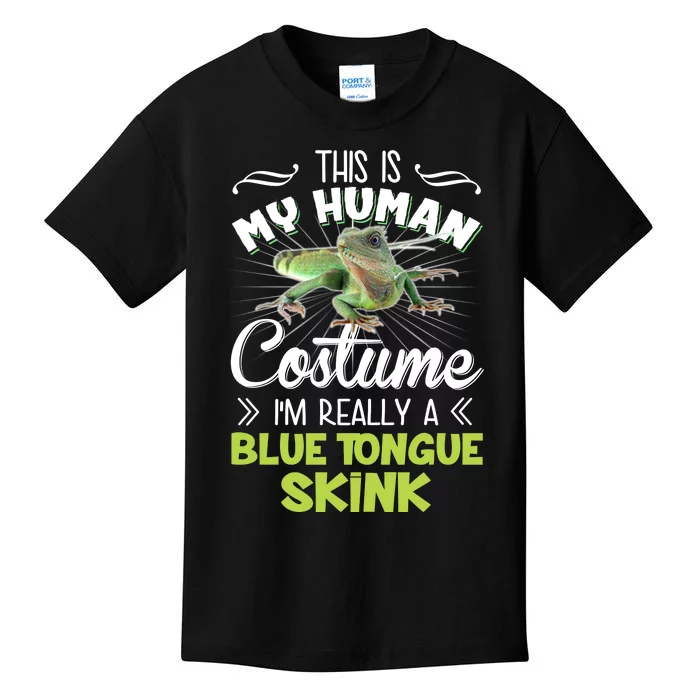 This Is My Human Costume IM Really A Blue Tongue Skink Kids T-Shirt