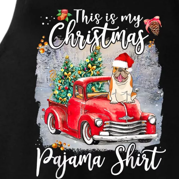 This Is My Christmas Pajama Great Gift Bulldog Dog Xmas Cute Gift Ladies Tri-Blend Wicking Tank