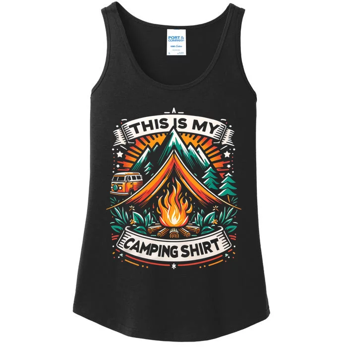 This Is My Camping Funny Adventure Hiker Campers Ladies Essential Tank