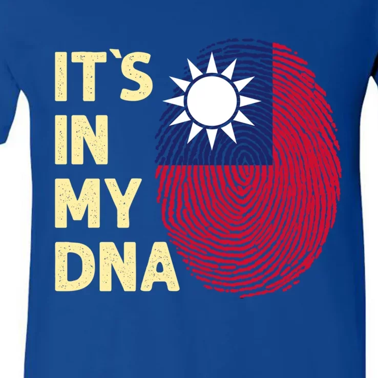 Taiwan In My Dna Taiwanese Flag Team Taiwan Gift V-Neck T-Shirt