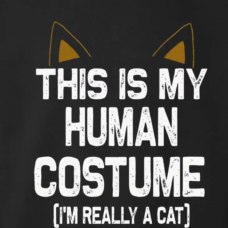 This Is My Human Costume Im Really A Cat Halloween Toddler Hoodie