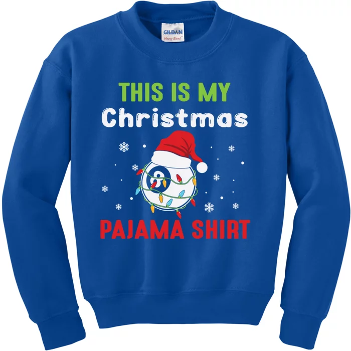 This Is My Christmas Pajama Tee Funny Billiard 8 Ball Xmas Gift Kids Sweatshirt