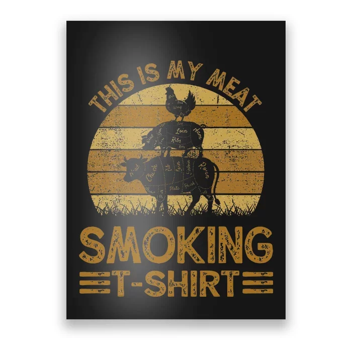 This Is My Meat Smoking Bbq Barbeque Dad Poster