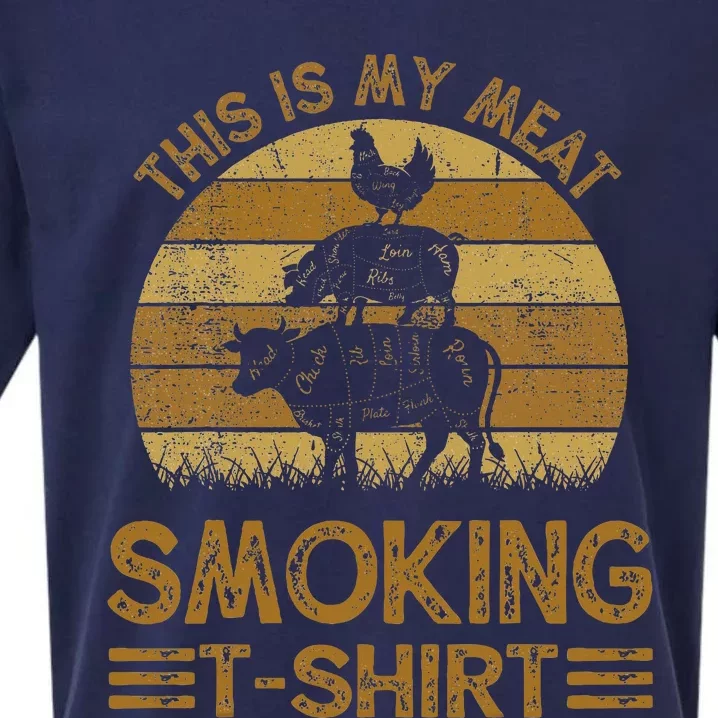 This Is My Meat Smoking Bbq Barbeque Dad Sueded Cloud Jersey T-Shirt