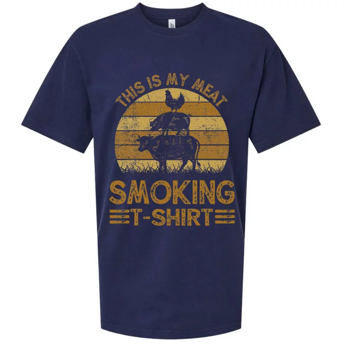 This Is My Meat Smoking Bbq Barbeque Dad Sueded Cloud Jersey T-Shirt