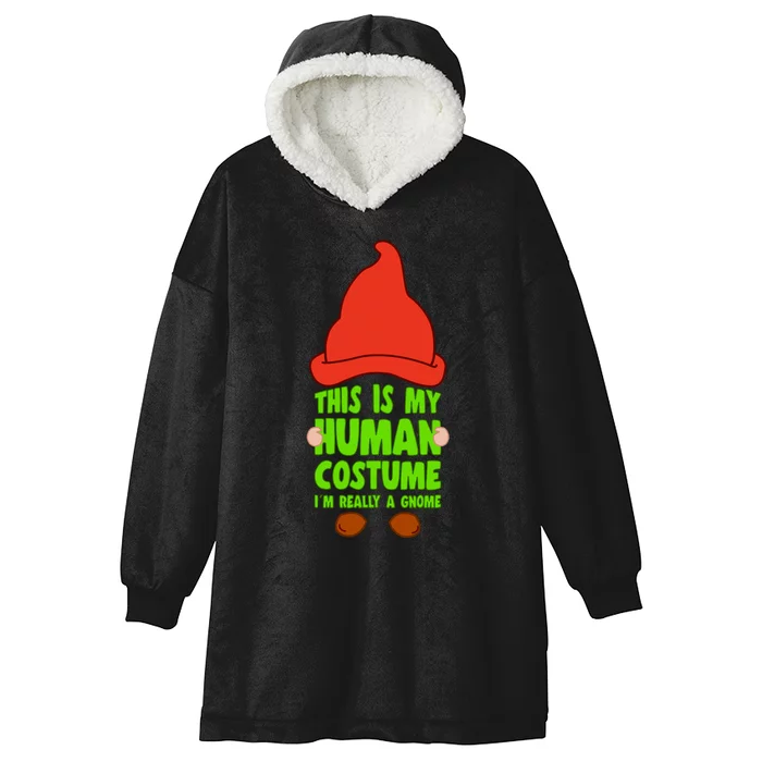 This Is My Human Costume I´M A Gnome Yard Garden Gnome Hooded Wearable Blanket