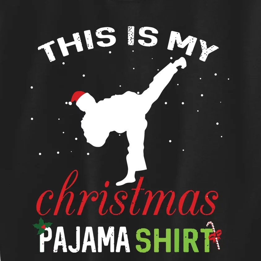 This Is My Christmas Pajama Karate Gift Martial Art Kids Sweatshirt