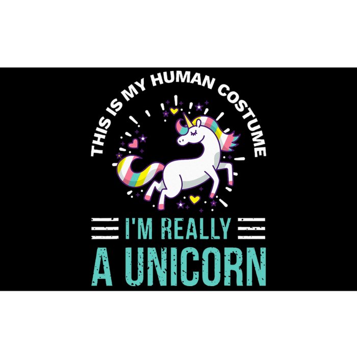 This Is My Human Costume Im Really A Unicorn Bumper Sticker