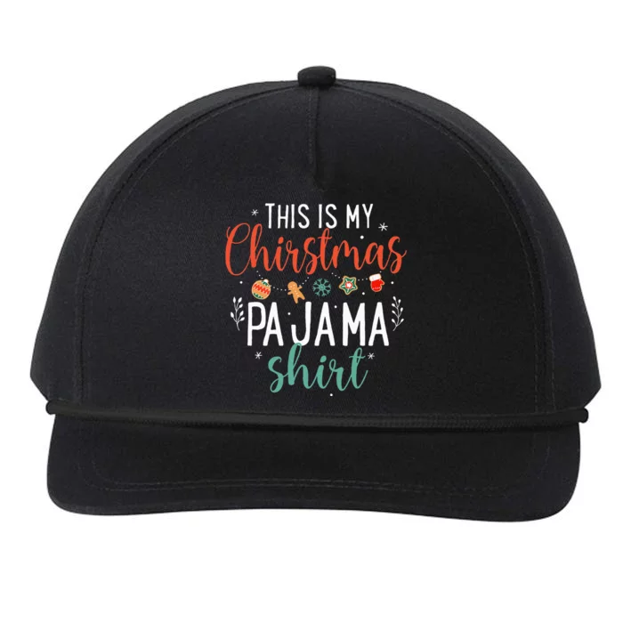 This Is My Christmas Pajama Humorous Family Costume Snapback Five-Panel Rope Hat