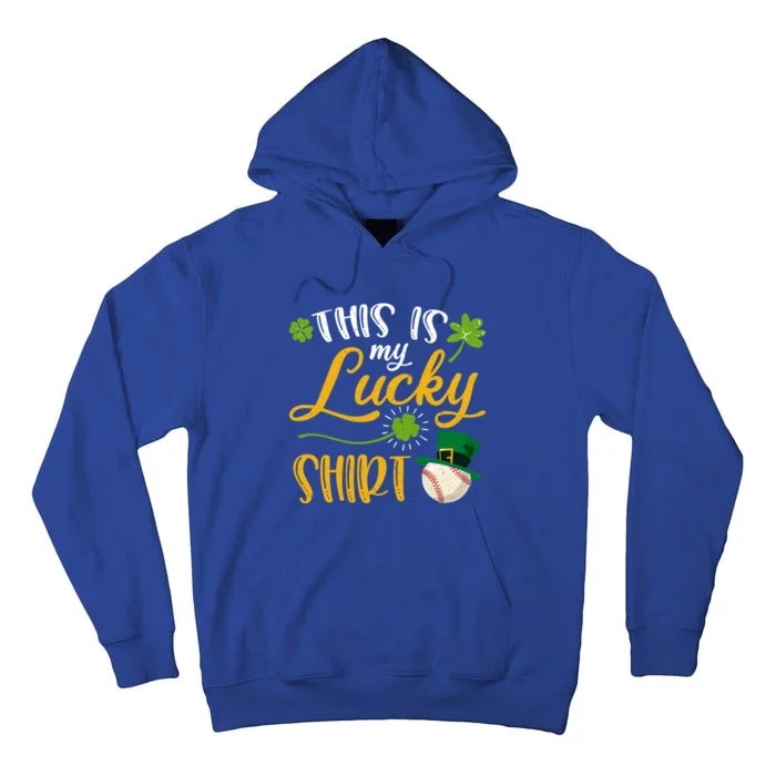 This Is My Lucky Baseball Shamrock Great Gift St Patricks Day Great Gift Tall Hoodie