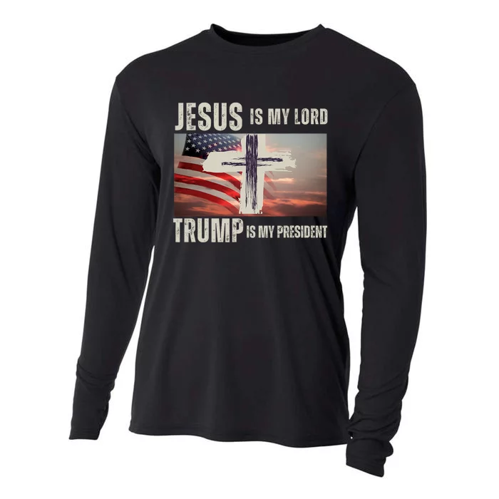 Trump Is My President Jesus Is My Lord Cooling Performance Long Sleeve Crew