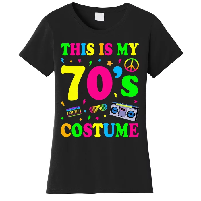 This Is My 70s Costume Funny Groovy Peace Halloween Women's T-Shirt